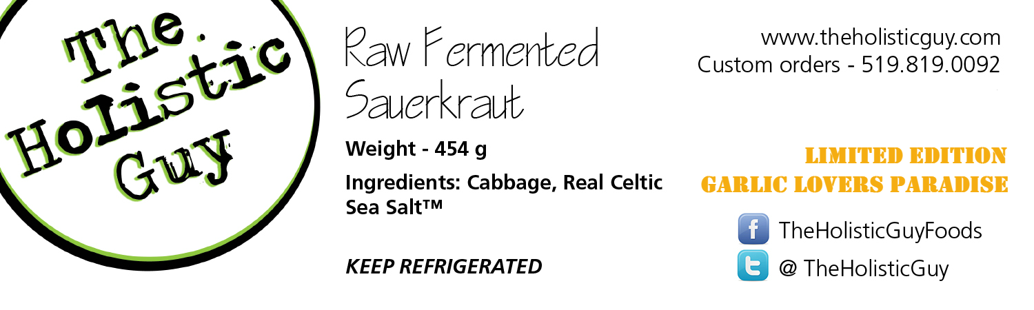 Limited Edition Garlic Lovers Sauerkraut 454g Label - Website Version