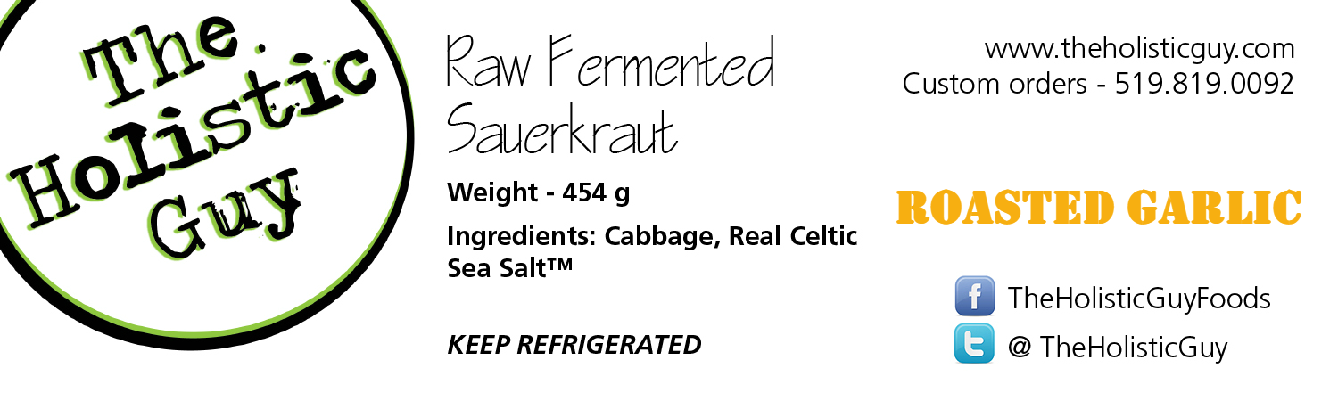 Roasted Garlic Sauerkraut 454g Label - Website Version