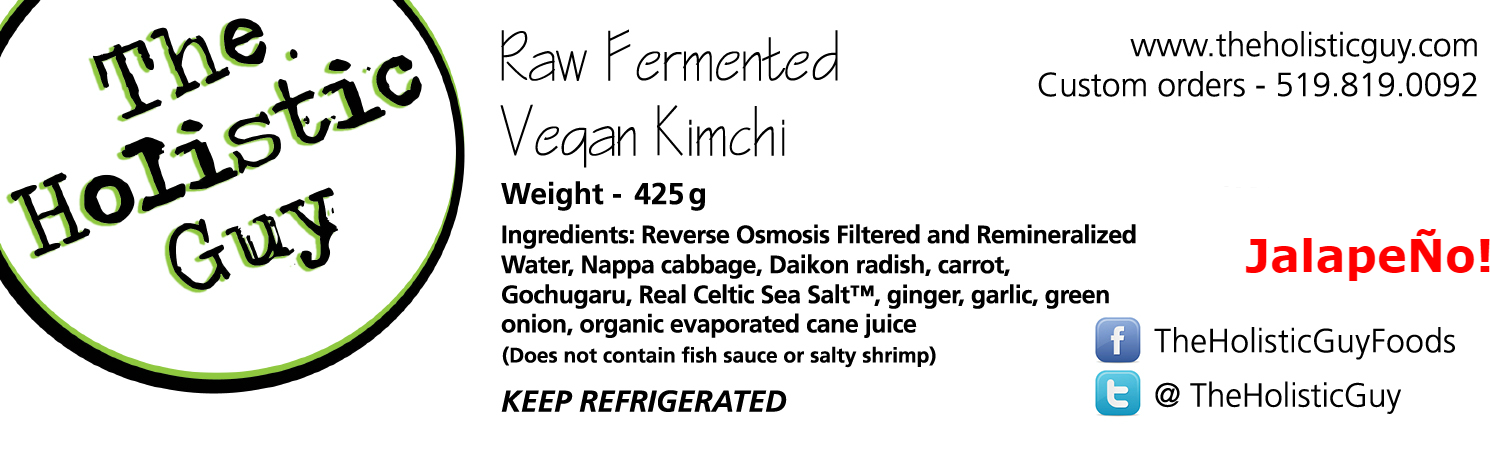 Vegan Raw Fermented Kimchi Label - JalapeÑo! - Website Version